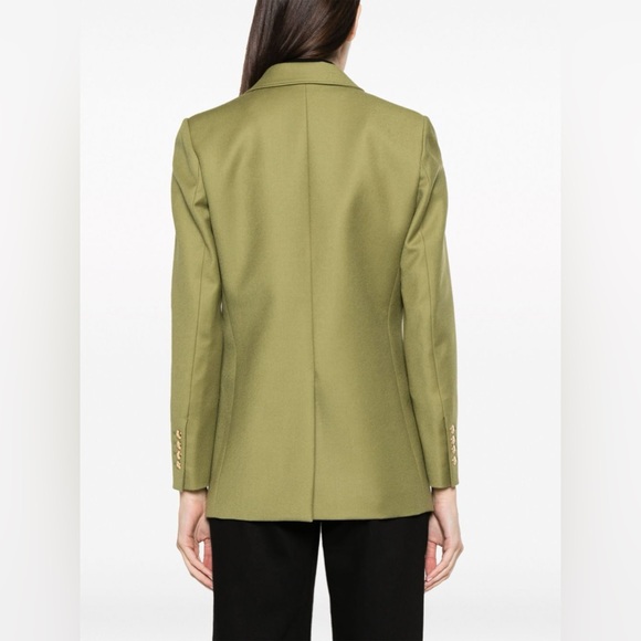 Blazé Milano Exit double-breasted wool blazer in green - Picture 12 of 15